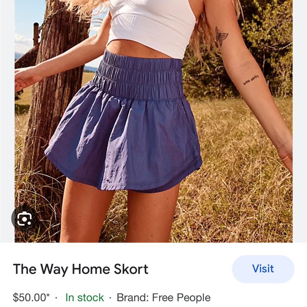 Free People Movement Way Home Skort Purple size Medium